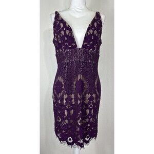 GB by Giani Bini Purple Lace Bodycon Dress Size XL (Juniors)